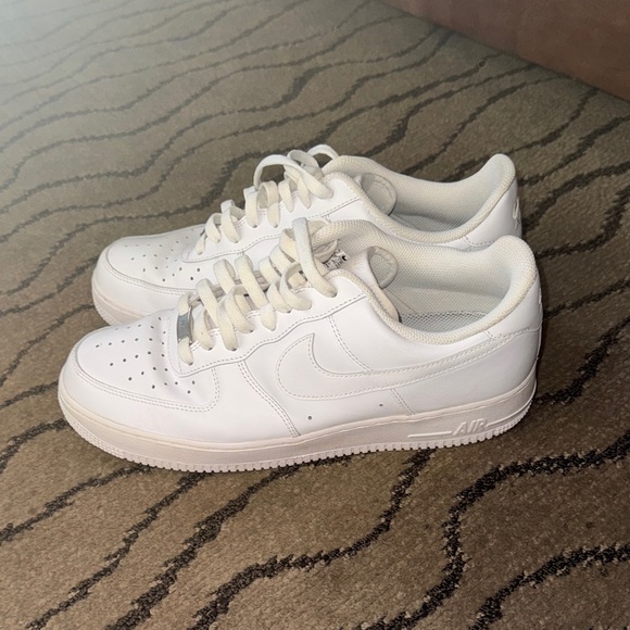 Nike Air Force 1 All-White Sneakers - Picture 1 of 3